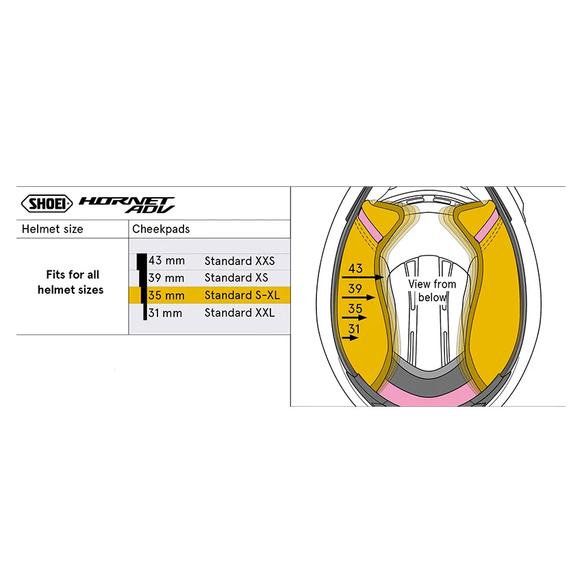 Shoei Hornet ADV Cheek Pads 3 Shoei Hornet ADV Cheek Pads - Afbeelding 3
